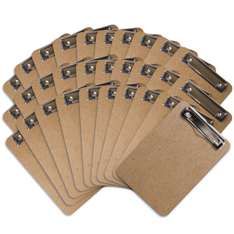 Office Solutions Direct Mini Clipboard 6" x 9" (Set of 30) Memo Clipboard | Small Clipboards 6x9 with Low Profile Clip, Mini Clipboards 6x9, Little Clipboards Half Size | Office, Teacher, Classroom & Back to School Supplies - Image 1